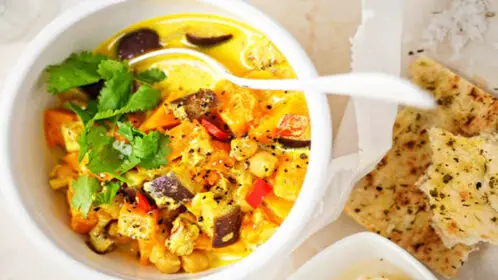 Thai Coconut Curry with Butternut Squash and Chickpeas 